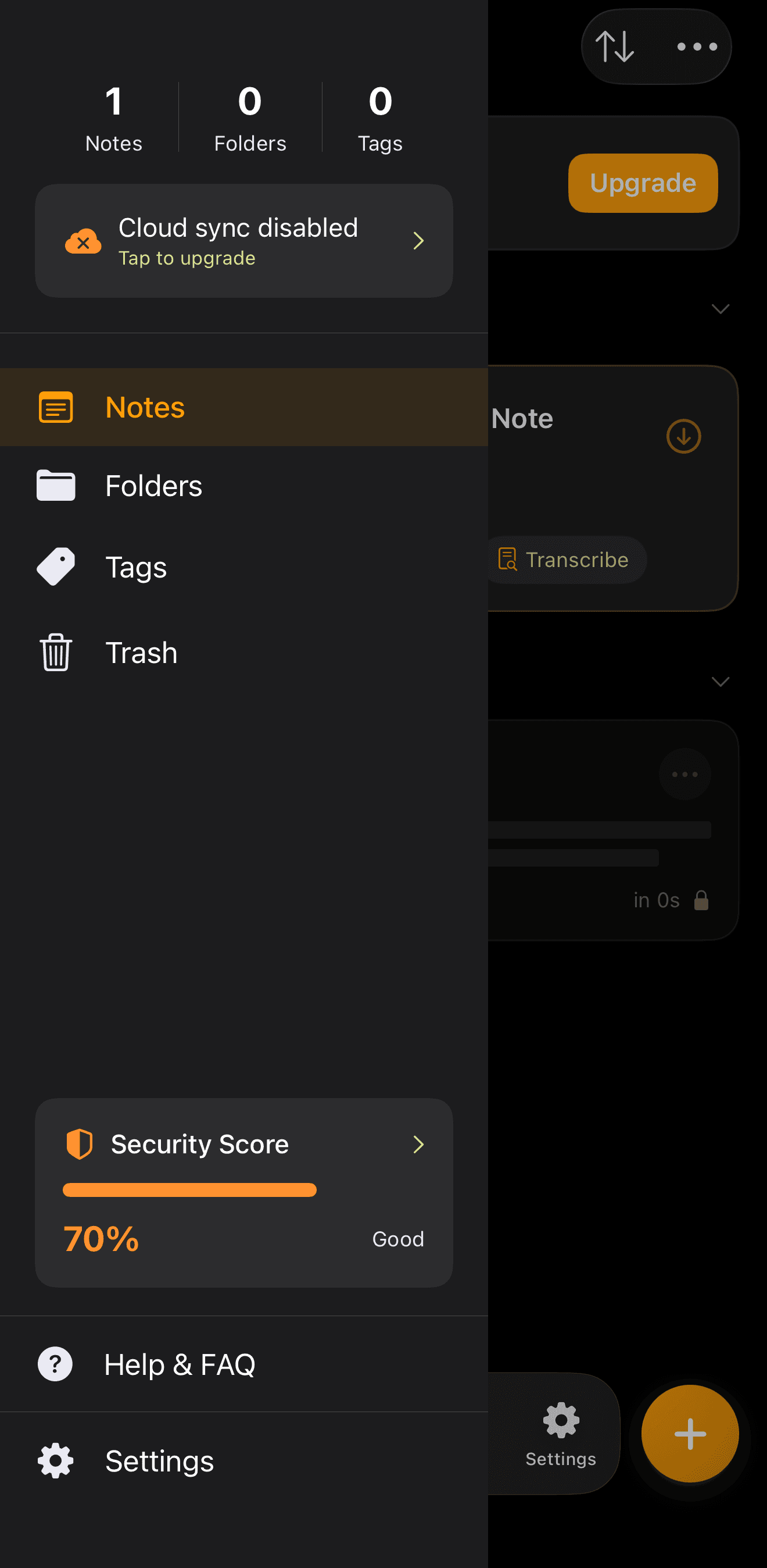Live security score