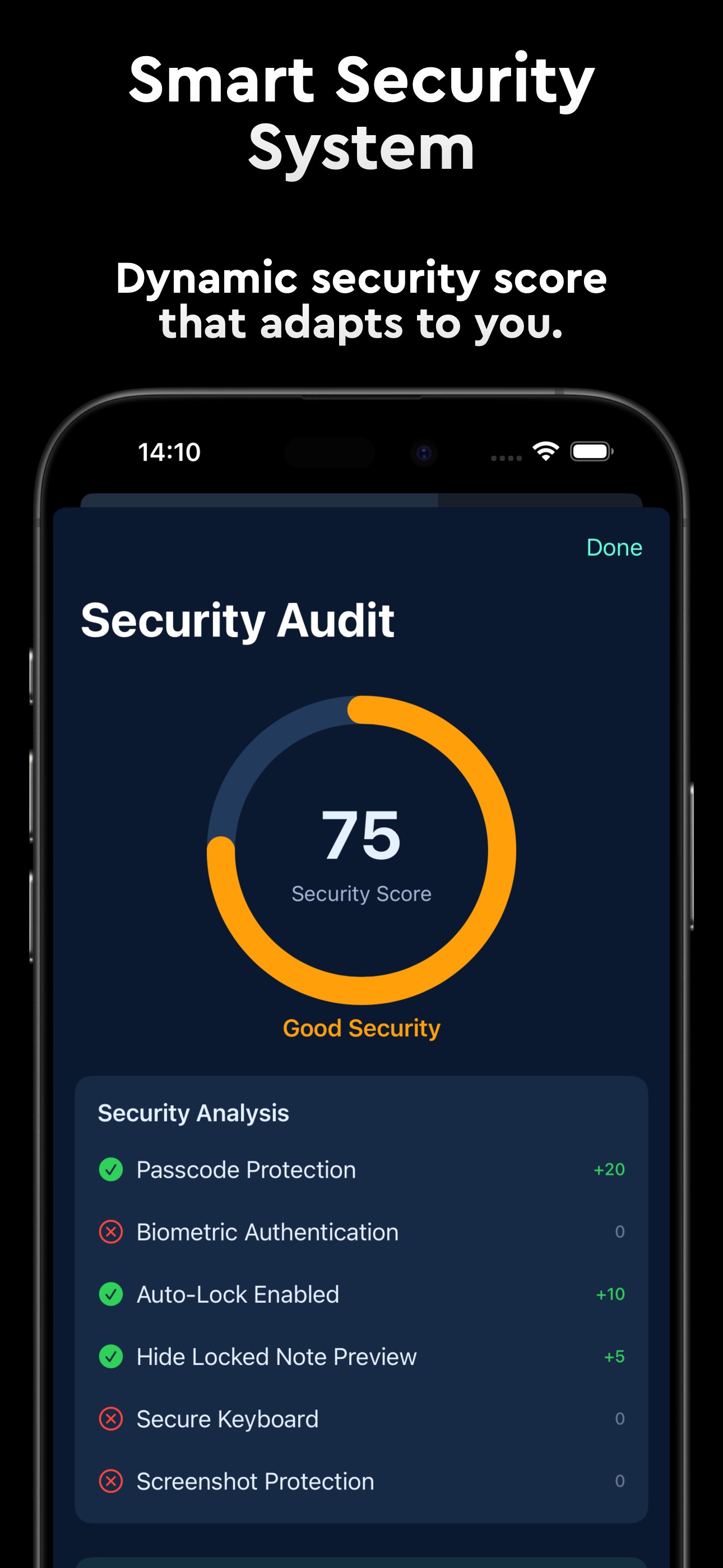 Smart Security System with Dynamic Security Score